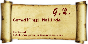 Germányi Melinda névjegykártya